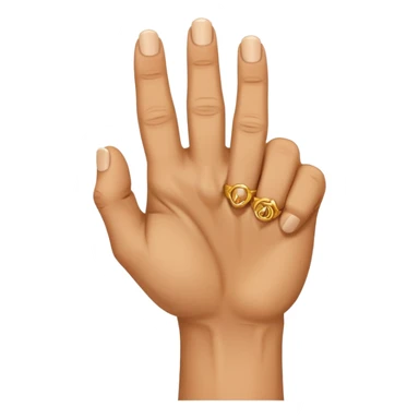 hand emoji in a fist with the ring and middle finger sticking out sticker