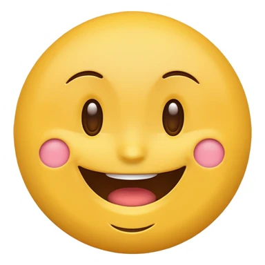 smiling face emoji, simple and cheerful sticker