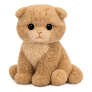 cute scottish fold kitty jellycat plushie sticker