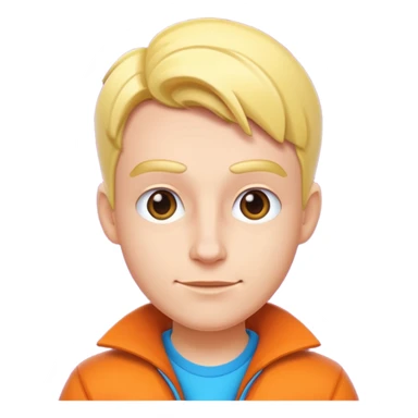 Character concept design creation: Hypercasual toon hero sticker