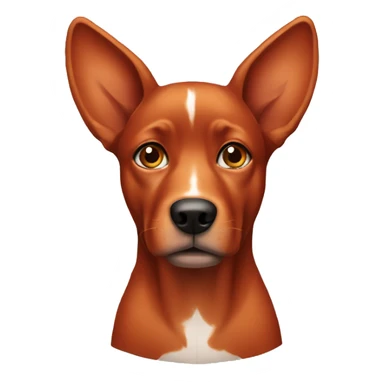 red dog with pointed ears sticker