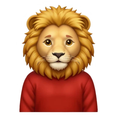 lion wearing red jumper sticker