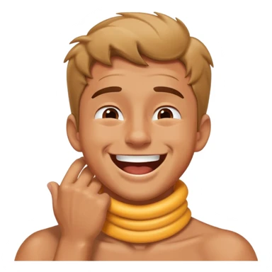 guy grabbing his neck while laughing  sticker