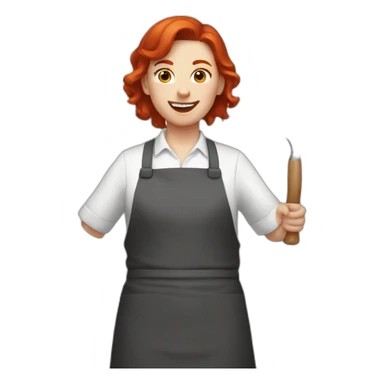 redhead butcher sticker