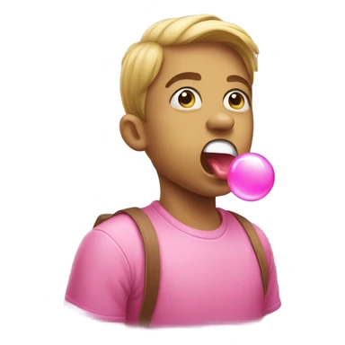 Emoji blowing bubble gum  sticker