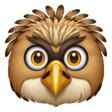 desert bird face sticker