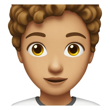 young woman with brown hair wearing a t-shirt. Show from the shoulders up sticker