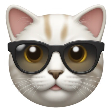 Cat with prada sunglasses sticker