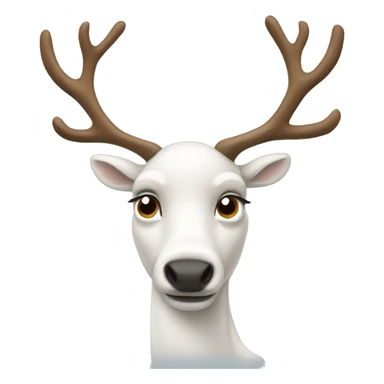 white-reindeer sticker