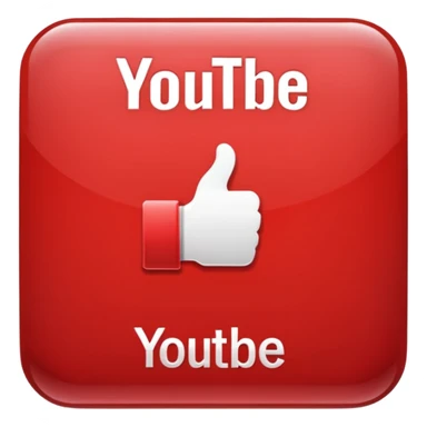 Classic red youtube logo button sticker