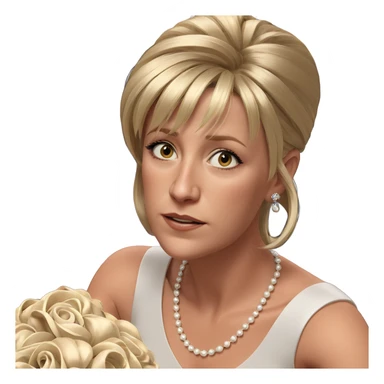 blonde girl in elegant dress sticker