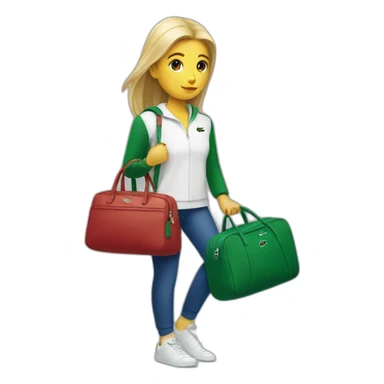 Lacoste bag girl sticker
