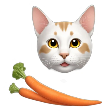 Cat with carrots sticker