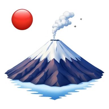 Mount Fuji with red color and nothing else. sticker