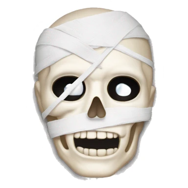 bandaged eye on skull sticker