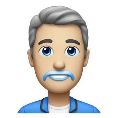 Blue and white pill sticker