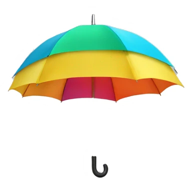 two colorful umbrellas sticker