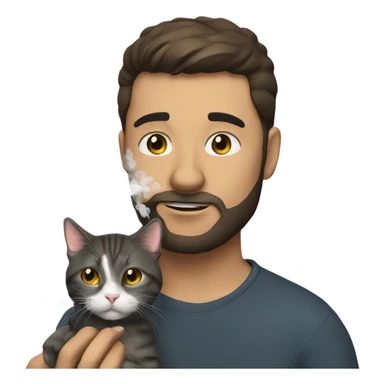 me with my cat who is a smoking cat sticker