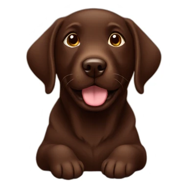 Chocolate labrador puppy happy sticker