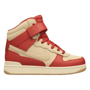 red and beige sneakers on feet sticker