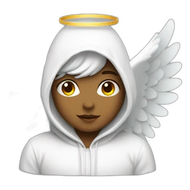 angel with hood with halo sticker