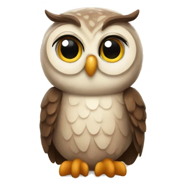 An owl in love  sticker