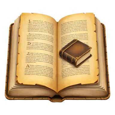 open old book low poly sticker