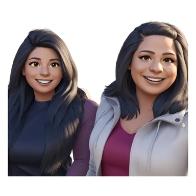 smiling girls in stylish outfits sticker