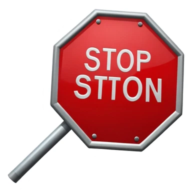 Stop sign sticker