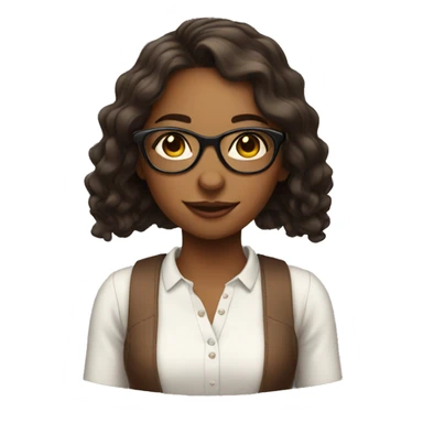 girl with glasses and wine sticker