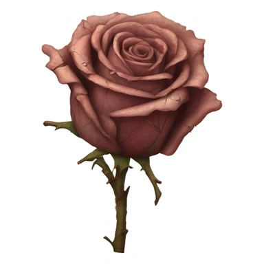 Decaying rose sticker