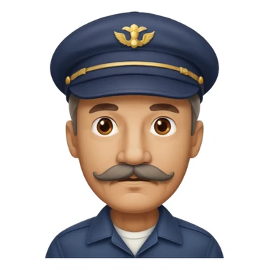 viejo bigote gorra sticker