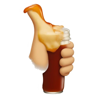 thumbs up made from sauce sticker