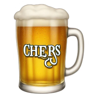 cheers beer sticker