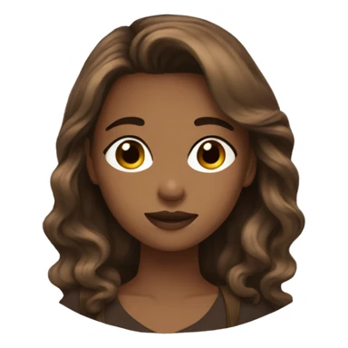 Girl aesthetic with brown hair sticker