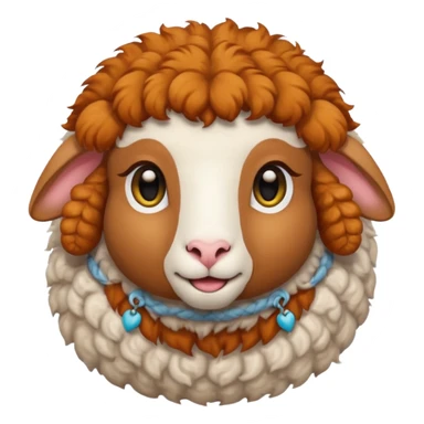 female sheep with gir hair sticker