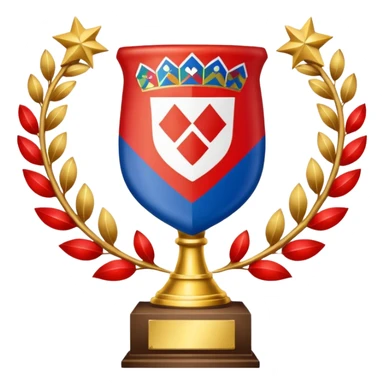 A trophy for Croatian championship sticker