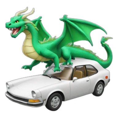 Un dragon sur voiture sticker