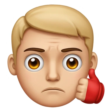 sad face with thumbs down  sticker