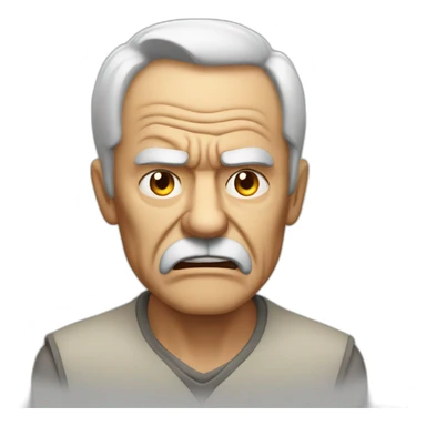 Angry old man sticker