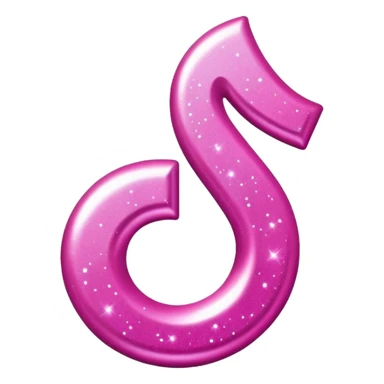 glitter pink logo TikTok sticker