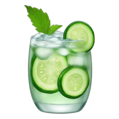 Cucumber Gin tonic sticker