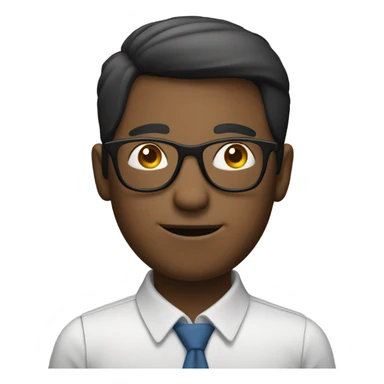 male portrait with glasses sticker