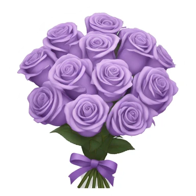 Pastell Purple Roses Bouquet  sticker