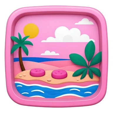 Matisse slop style pink SPAM art landscape sticker