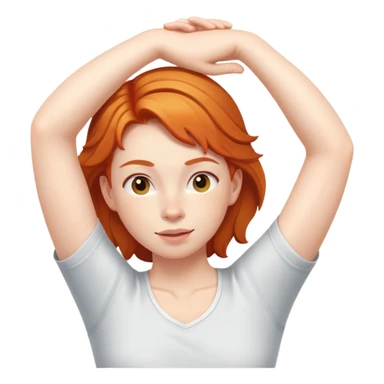 Ginger girl Wake up morning stretch sticker