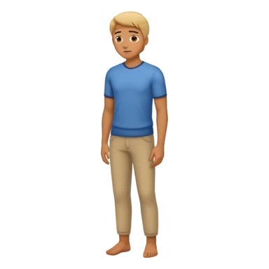 full body of a man thinking sticker