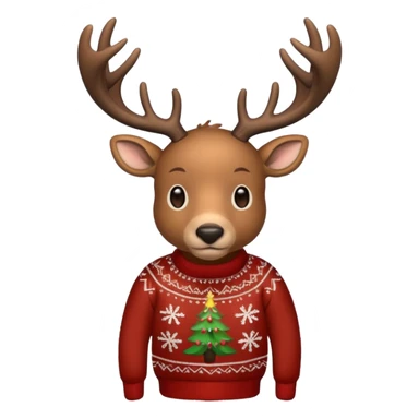 christmas deer sticker