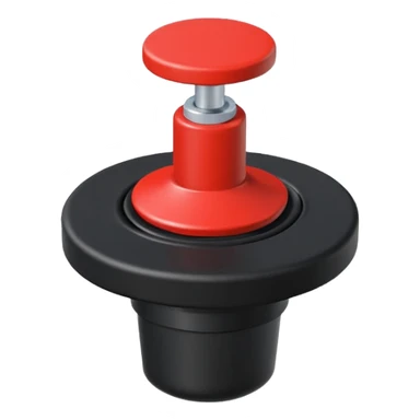 Flat Rubber Drain stopper with a metal ring on the top  sticker