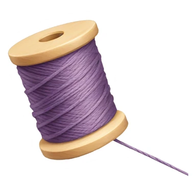 angled spool of thread sticker